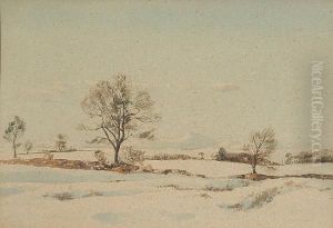 Scottish Highland Winter Landscape by John George Mathieson