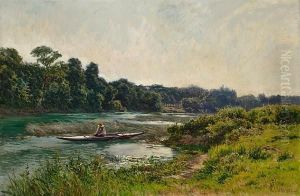 On The Banks Of The Marne, Parc De St. Maur by Gabriel Mathieu