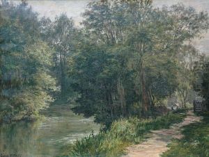 Le Repos Pres De La Riviere Ombragee by Gabriel Mathieu