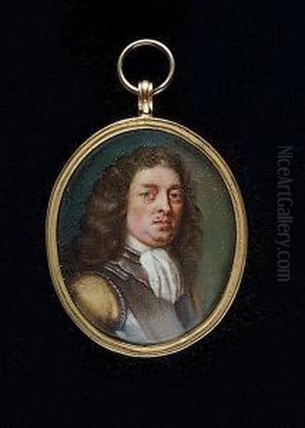A Gentleman, Wearing Armoured Breast Plate Over Yellow Doublet And White Cravat - view 1