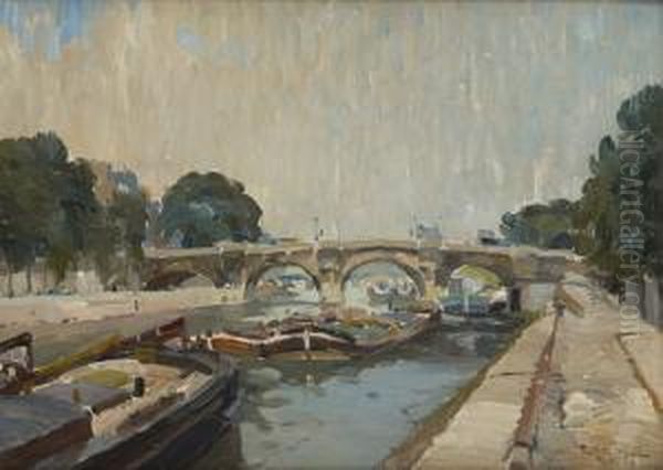 La Seine A Paris En 1917 - view 1