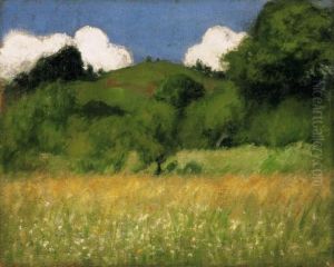Hillside In Nagybanya by Jeno Maticska