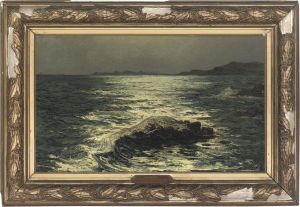 Moonlight Shimmering On The Waves by Auguste Matisse