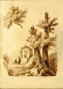 Italian Landscape by Guiseppe Matraia