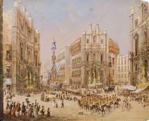 La Festa Di Santa Rosalia A Palermo by Pasquale Mattei