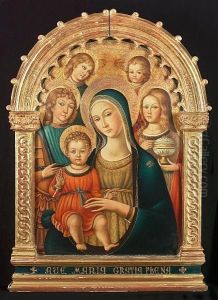 The Madonna And Child With Saint Paul And Saint Mary Magdalene And Angels