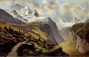 Blick Ins Lauterbrunnental Mit Wengernalp, Jungfrau, Gross- Und Breithorn by Schild-Bichsel Matthaus