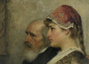 Junges Madchen Neben Altem Mann
In Der Kirchenbank by Theodor Matthei