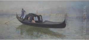 A Gondola On The Venetian Lagoon by Jarvis Matthew
