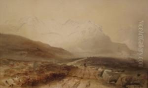 After A Snowstorm On The Grampians , 8th April 1874 by Edward Matthews