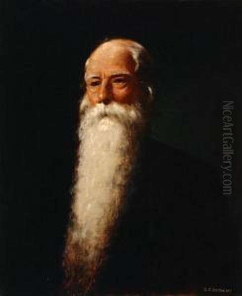 Portrait Of A Bearded Gentleman Wearing A Blackcoat - view 1