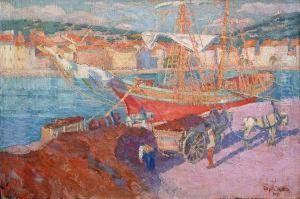 Dans Un Port Du Midi by Gill Julien Matthey