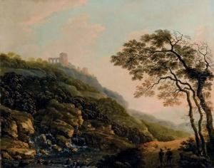 Paesaggio Collinare Con Pellegrini