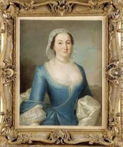 Femme De Qualite A La Robe Bleue by Rosina Christiana Ludovica Matthieu, Ne Lisiewska