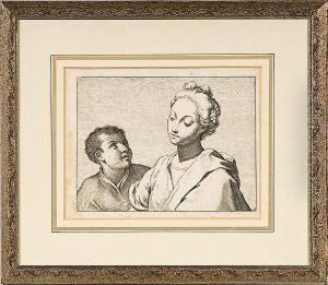 Woman And Small Boy by Ludovico Mattioli