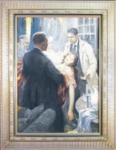 A Man Holding A Woman Who Has Fainted, 1924 by Joseph A. Maturo