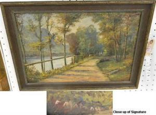Country Road With Rail Fence - view 1