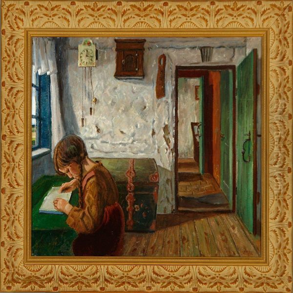Interior With A Readinggirl - view 1
