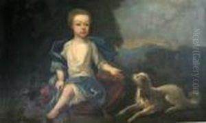 Child With Spaniel In A Landscape
