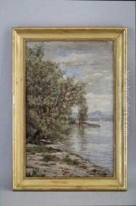 Lac Leman Presd'hermance by Francois Armand Mauchain