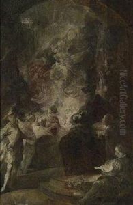 The Virgin As Patron Saint Of The Order Of Poor Clerics Appearing