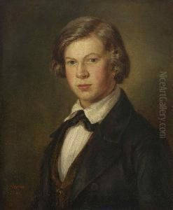 Bildnis Eines Jungen Mannes. by Friedrich Maurer
