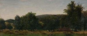 Sommertag Uber Hugeliger Landschaft by Jacob Maurer