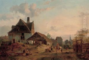 Returning From Market by Julius Maurer