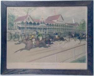 The Futurity Race At Sheepshead Bay by Louis Maurer