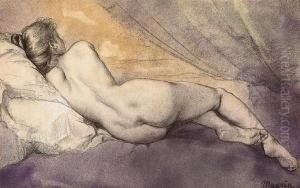 Reclining Nude by Charles Maurin