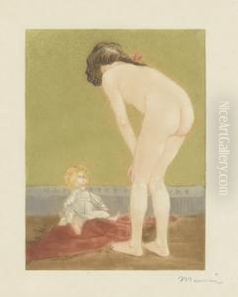Nacktes Madchen Mit Puppe - view 1