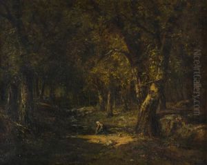 Lavandiere Dans La Foret by Francois Maury