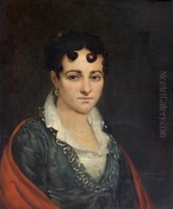 Portrait De Madame Esclavon by Jean-Baptiste Mauzaisse