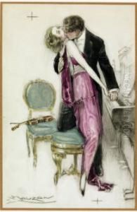 "lezione Di Musica" Fine Anni ?910 by Achille L. Mauzan