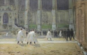 Hurrying To Chapel, Eton College