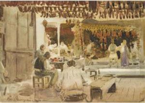 Figures In A Tavern, Athens by Alexander James Mavrogordato