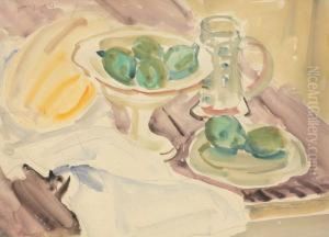Natura Statica Cu Mere Verzi Si Banane by Arnold Max Wexler
