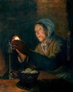 Une Mireuse D'oeufs by Vasily Maximovich Maximov