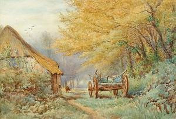 Hay Cart In A Wooded Landscape - view 1