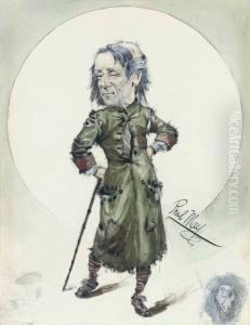 Arthur Roberts As 'the Weasel' by Philip William May
