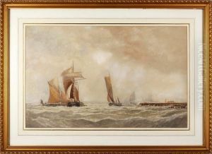 Fishing Fleet Off The Coast by Walter William May
