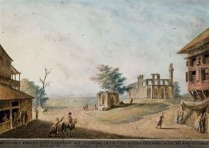 Mosquee Et Sa Fontaine Dans Un Village Pres D'istanbul by Luigi Mayer