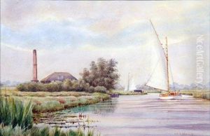 The Mill At Martham by William Edward Mayes