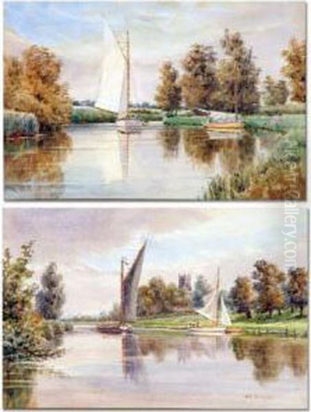 Broadland Landscapes With Yachts And Wherry - view 1