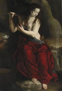 The Penitent Magdalen In The Desert by Juan Bautista Mayno