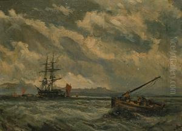 Boats Off A Coast - view 1