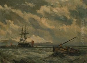 Boats Off A Coast Boats Off A Coast