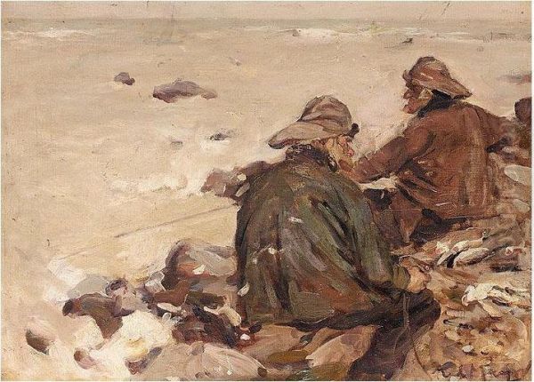 Fisherman On The Beach - view 1