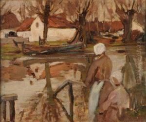 'by The River, Flushing' by William Frederick Mayor