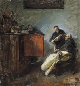 Monks In The Parlour by Karl Mayr-Graetz